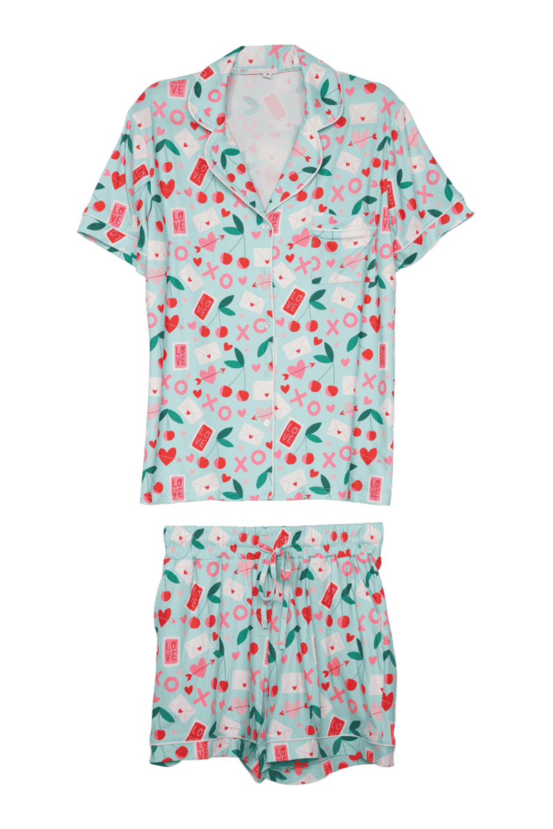 XO Cherries Wholesale Valentine's Pajamas Women XO Cherries Wholesale Valentine's Pajamas Women