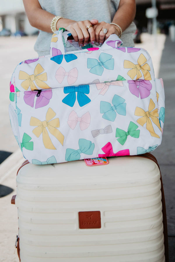 Multicolored Coquette Bows Wholesale Duffel Weekender