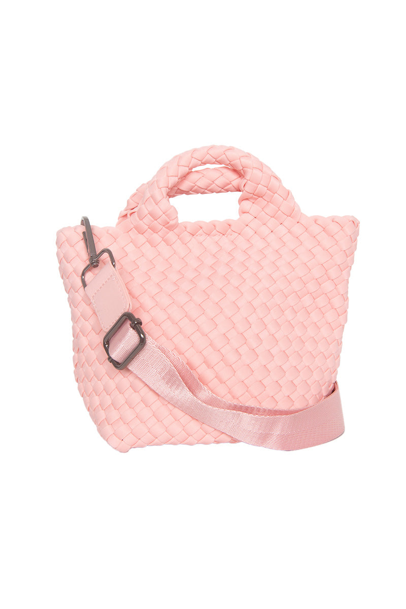 Light Pink Wholesale Woven Mini Bucket Bag Light Pink Wholesale Woven Mini Bucket Bag