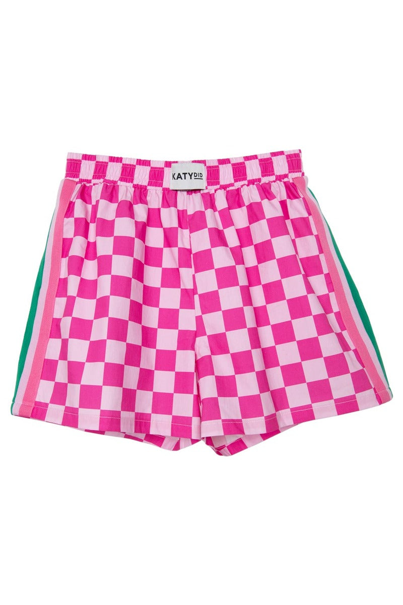 Hot Pink Checkered Cute Women's Boxer Shorts Hot Pink Checkered Cute Women's Boxer Shorts