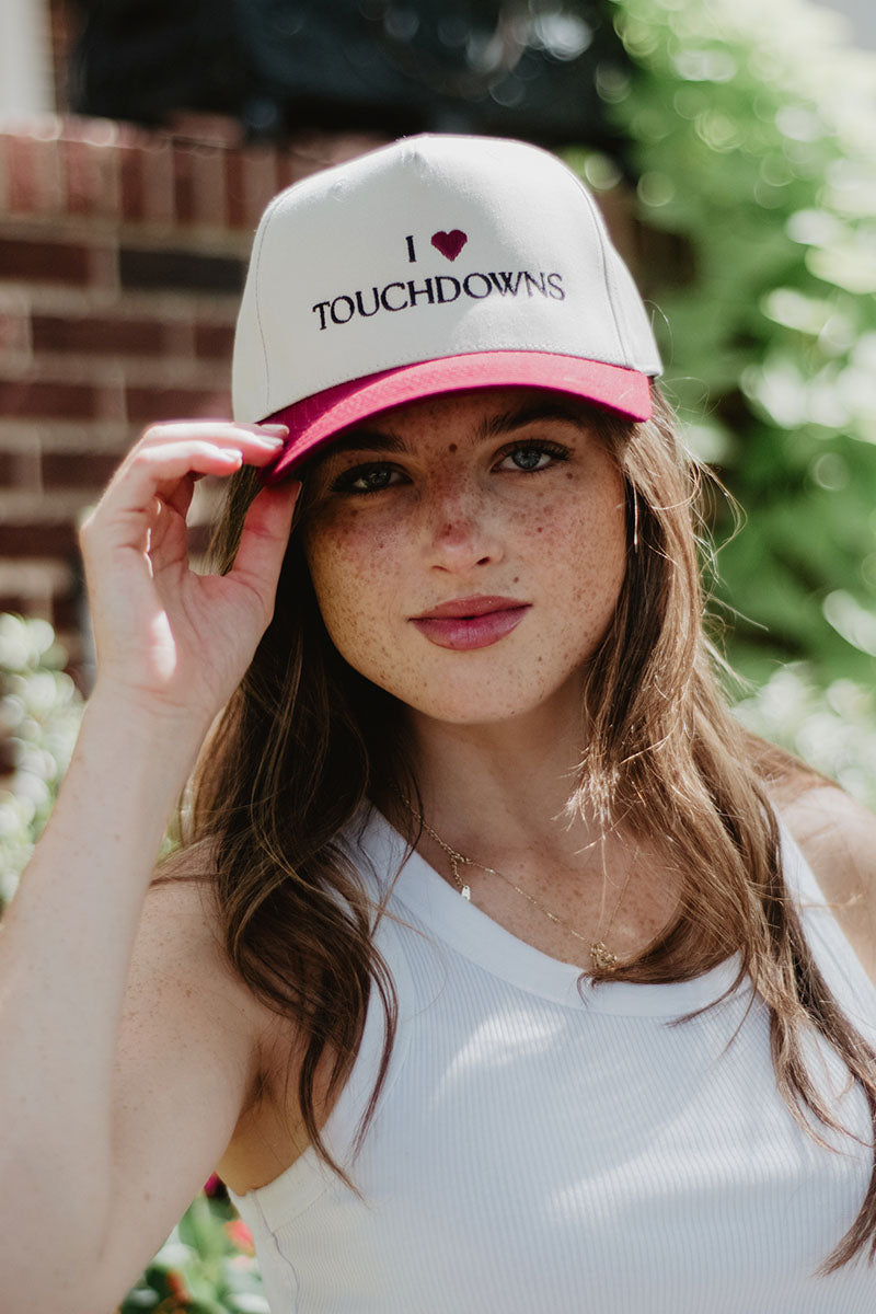 I Heart Touchdowns Wholesale Trucker Hat Vintage I Heart Touchdowns Wholesale Trucker Hat Vintage