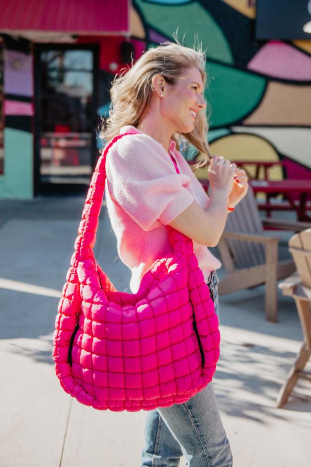 Hot Pink Wholesale Hobo Tote Bag Hot Pink Wholesale Hobo Tote Bag