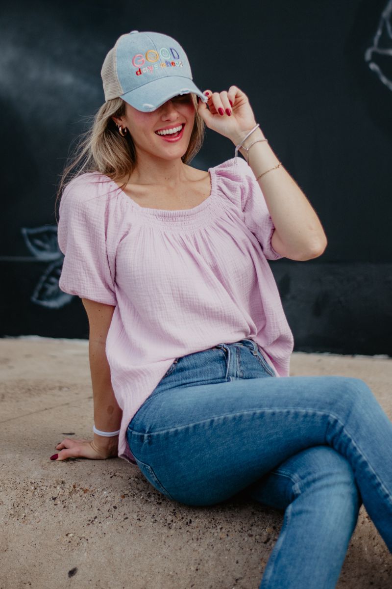Cotton Gauze Wholesale Puff Sleeve Blouse Cotton Gauze Wholesale Puff Sleeve Blouse