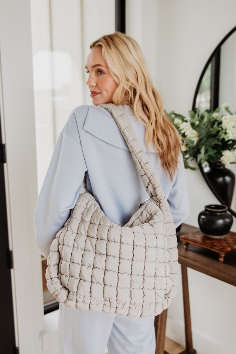 Sand Wholesale Oversized Puffer Tote Bag Sand Wholesale Oversized Puffer Tote Bag
