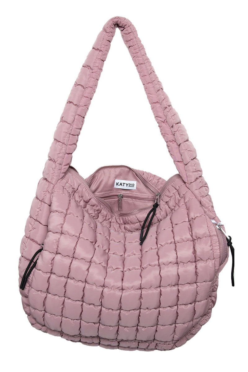 Mauve Wholesale Quilted Puffer Tote Mauve Wholesale Quilted Puffer Tote