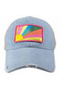 Bursting Sunshine Patch Wholesale Denim Trucker Hat