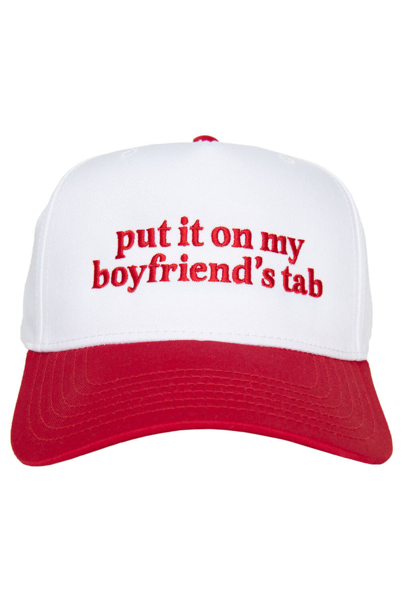 Put It On My Boyfriend's Tab Wholesale Two-Toned Vintage Hat Put It On My Boyfriend's Tab Wholesale Two-Toned Vintage Hat