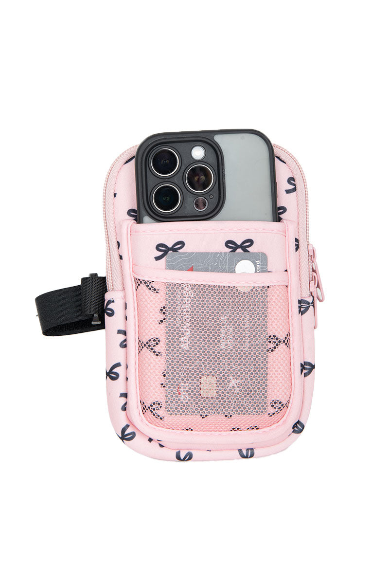Black & Pink Mini Coquette Bows Tumbler ZIPPER POUCH Black & Pink Mini Coquette Bows Tumbler ZIPPER POUCH
