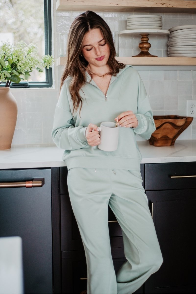 Seafoam Wholesale Scuba Pants Set Seafoam Wholesale Scuba Pants Set