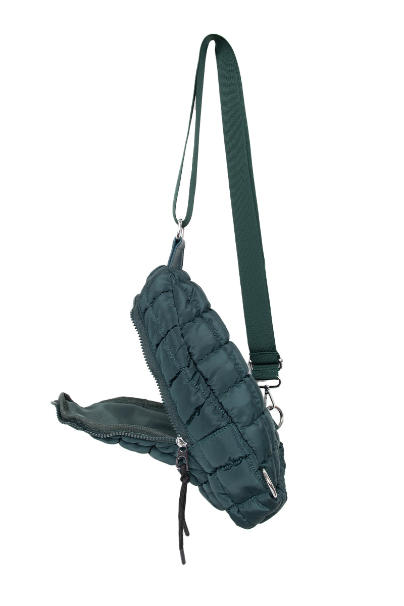 Forest Green Wholesale Crossbody Quilted Sling Bag Forest Green Wholesale Crossbody Quilted Sling Bag
