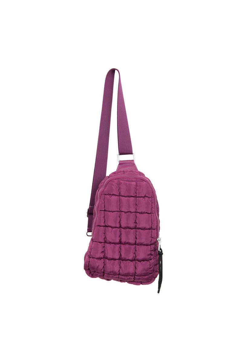Plum Women's Wholesale Quilted Sling Bag Plum Women's Wholesale Quilted Sling Bag