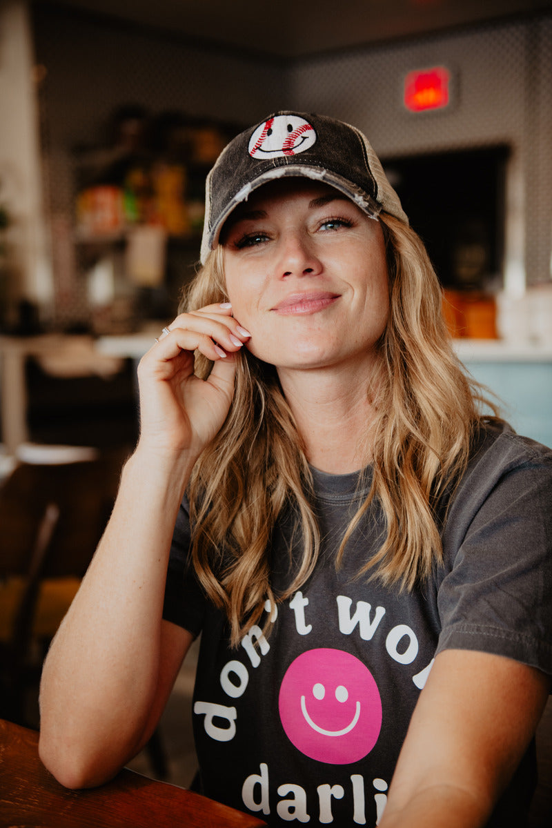 Baseball Happy Face Trucker Wholesale Cute Hat Baseball Happy Face Trucker Wholesale Cute Hat