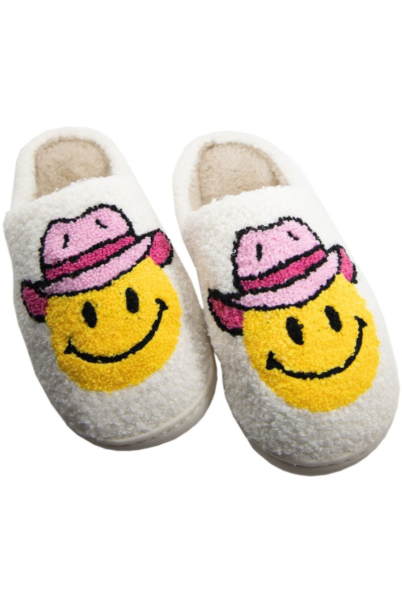 Pink Cowgirl Hat Fuzzy Slippers Pink Cowgirl Hat Fuzzy Slippers