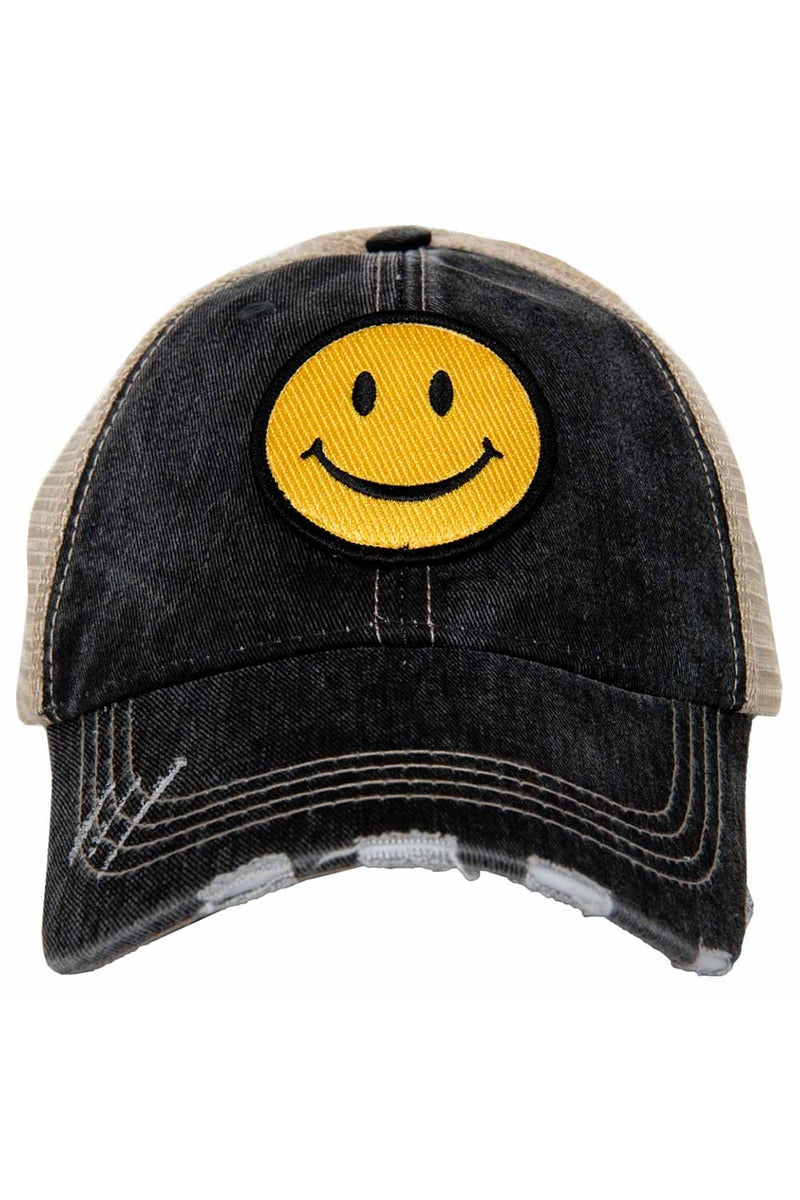Happy Face (Black/Tan) Wholesale Trucker Hat