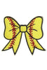 Softball Bow Hat Patch (SET OF 3)