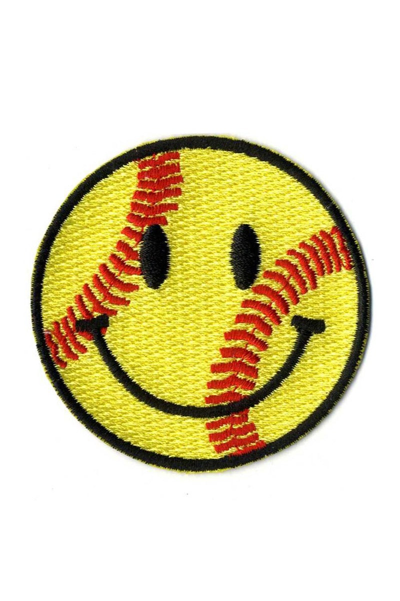 Softball Happy Face Hat Patch (SET OF 3) Softball Happy Face Hat Patch (SET OF 3)