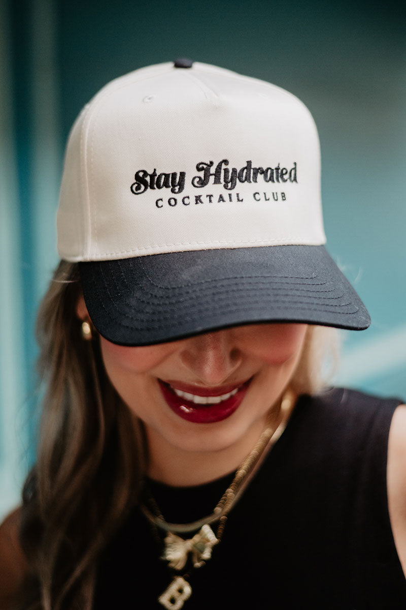 Stay Hydrated Cocktail Club Wholesale Two-Toned Vintage Hat Stay Hydrated Cocktail Club Wholesale Two-Toned Vintage Hat