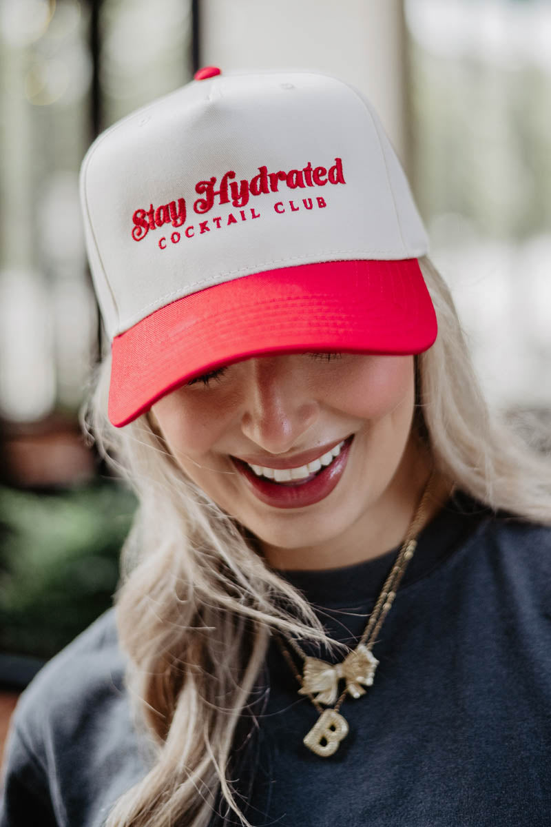 Stay Hydrated Cocktail Club Wholesale Two-Toned Vintage Hat Stay Hydrated Cocktail Club Wholesale Two-Toned Vintage Hat