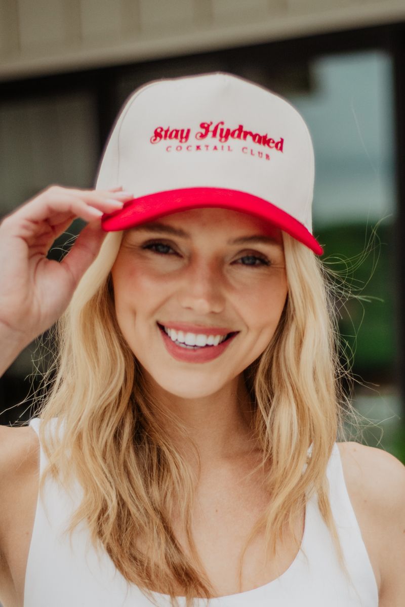 Stay Hydrated Cocktail Club Wholesale Two-Toned Vintage Hat Stay Hydrated Cocktail Club Wholesale Two-Toned Vintage Hat