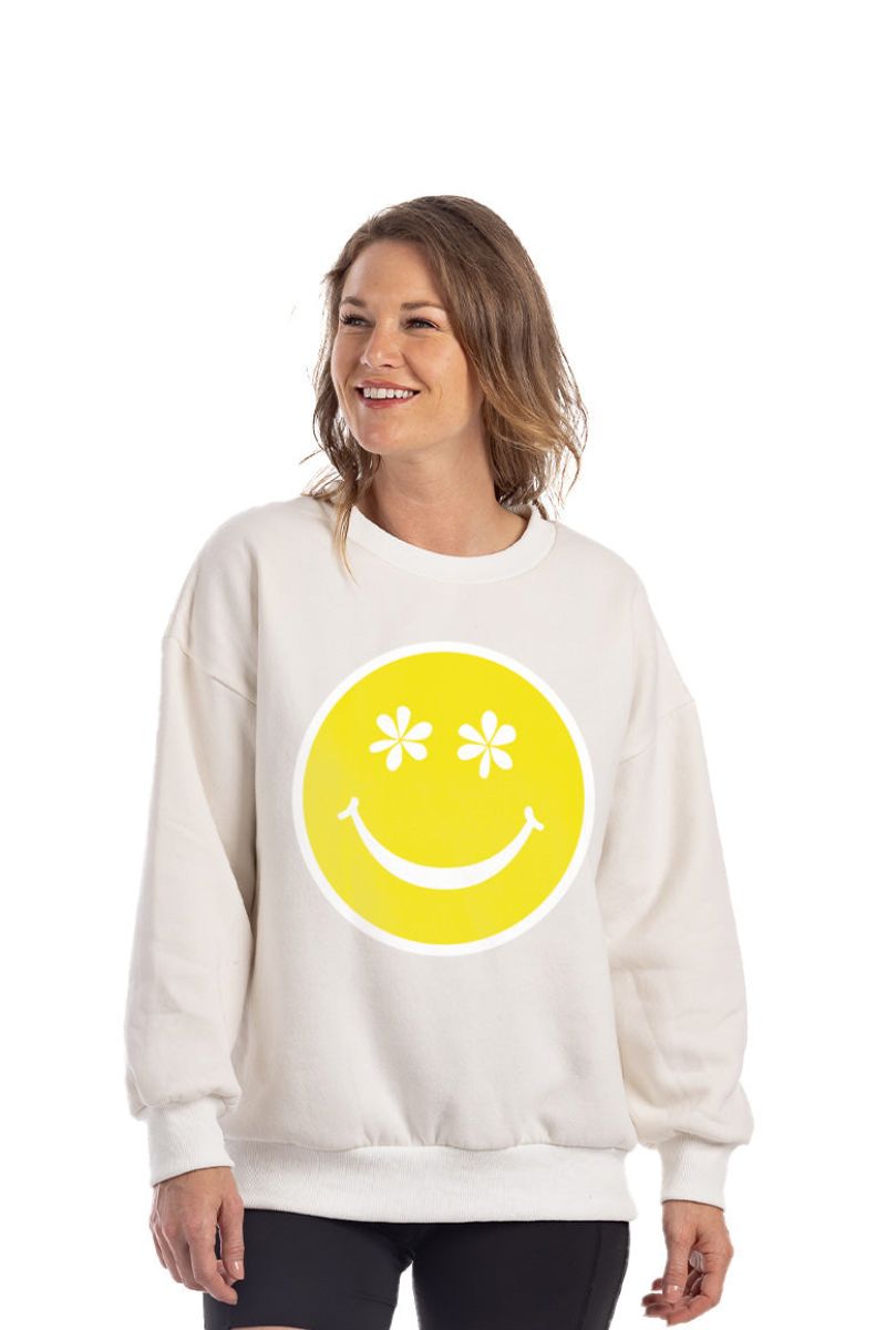 Daisy Eyes Happy Face Wholesale Sweatshirt Daisy Eyes Happy Face Wholesale Sweatshirt