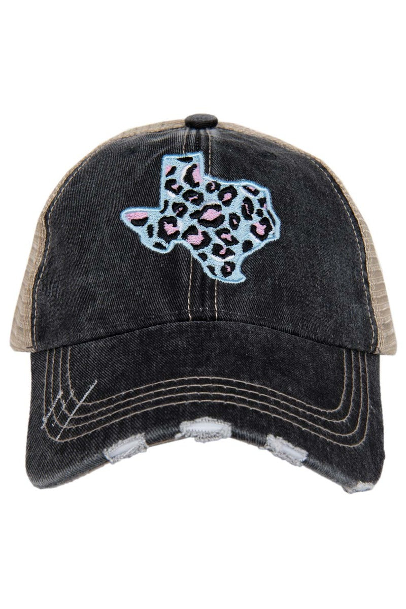 Blue Leopard Texas Wholesale Trucker Hat Blue Leopard Texas Wholesale Trucker Hat