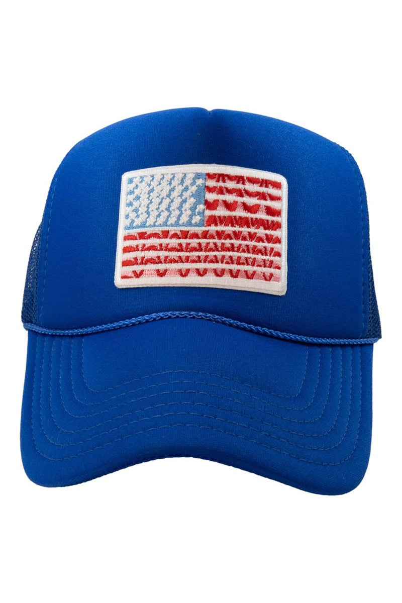 American Flag Wholesale Women's Foam Trucker Hat American Flag Wholesale Women's Foam Trucker Hat