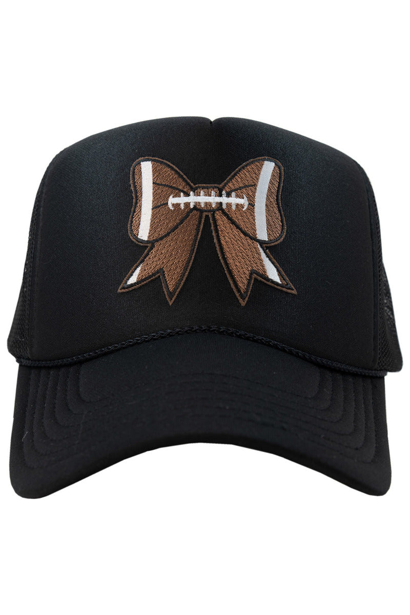 Football Bow Coquette Wholesale Patch Foam Trucker Hat Football Bow Coquette Wholesale Patch Foam Trucker Hat