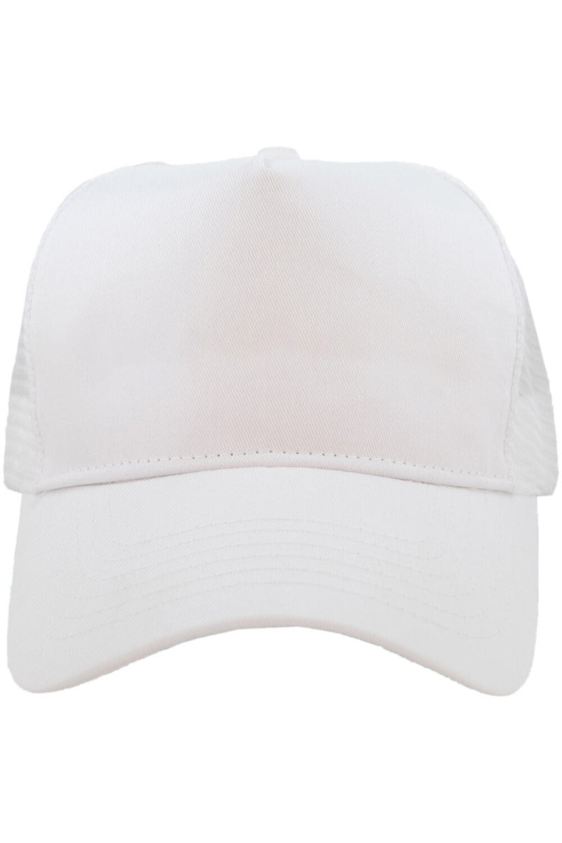White Fabric Wholesale Blank Trucker Hat White Fabric Wholesale Blank Trucker Hat