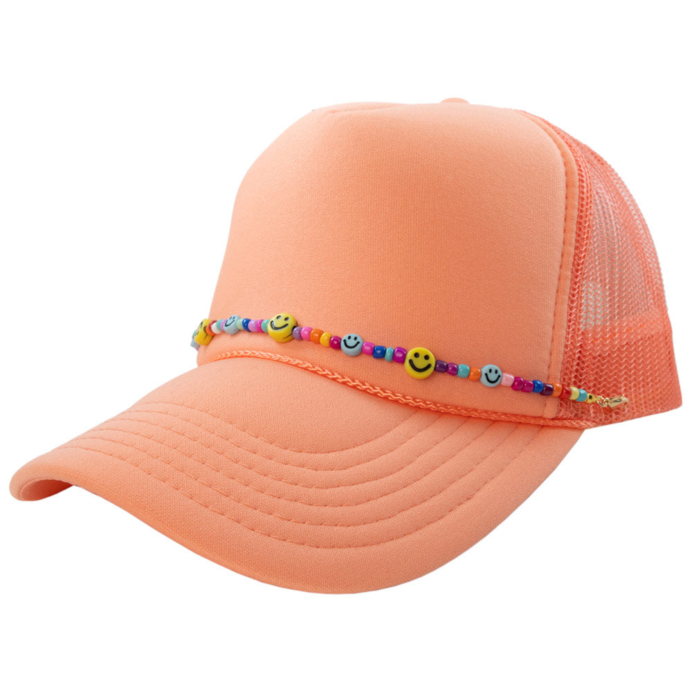 Multicolored Bead Wholesale Happy Face Hat Chain
