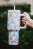 Dainty Florals Pink Wholesale 38 Oz Tumbler Cup