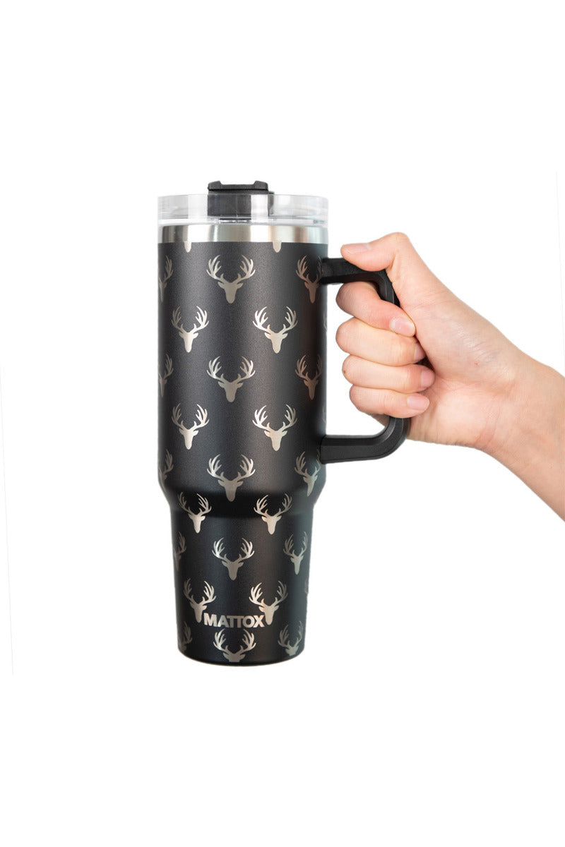 Deer Print Design 40 Oz Tumbler for Men Deer Print Design 40 Oz Tumbler for Men