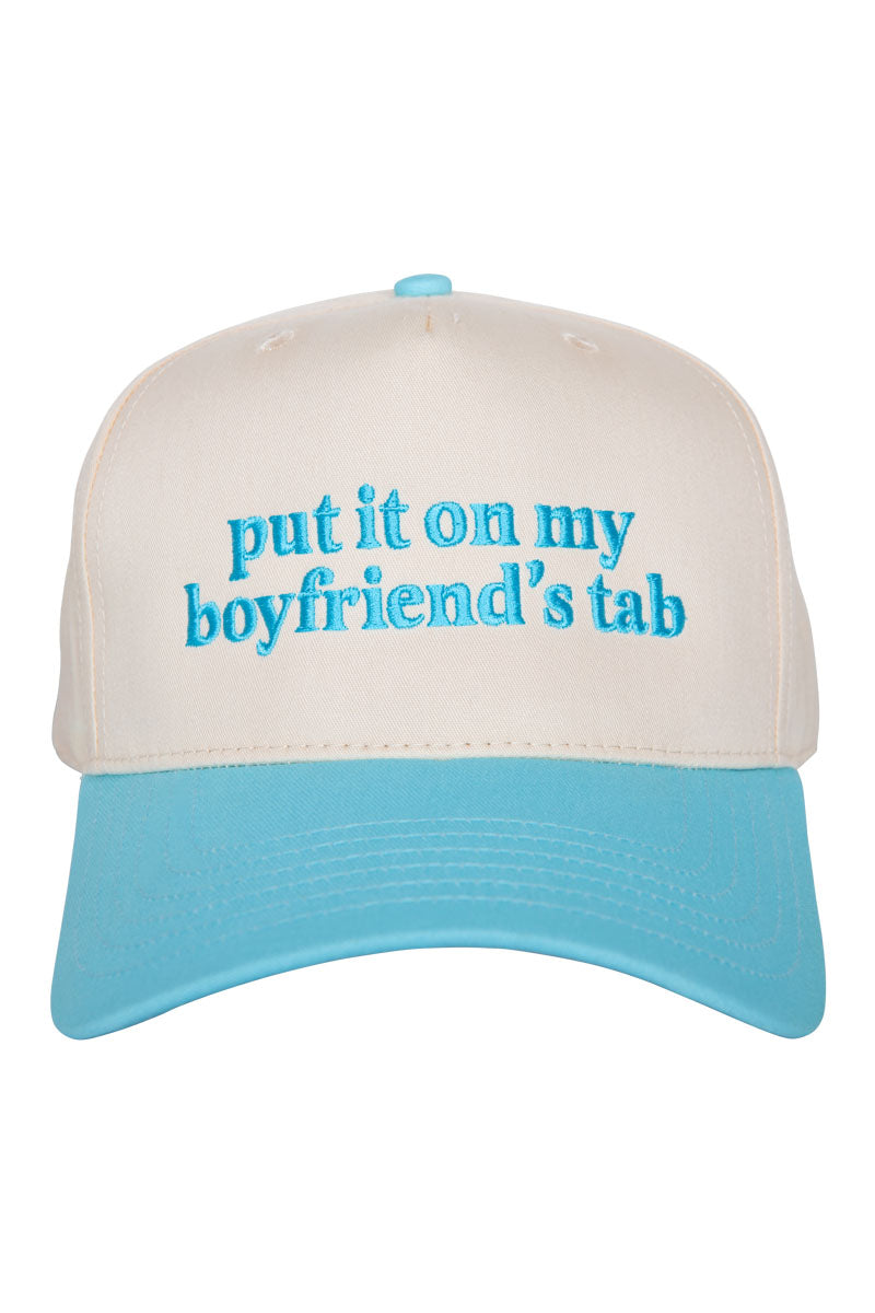 Put It On My Boyfriend's Tab Wholesale Two-Toned Vintage Hat Put It On My Boyfriend's Tab Wholesale Two-Toned Vintage Hat