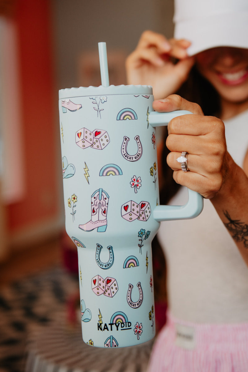 Lucky Girl Western Wholesale 38 Oz Tumbler Lucky Girl Western Wholesale 38 Oz Tumbler