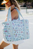 Oversized Foldable Beach Tote with Cowgirl Design for Women