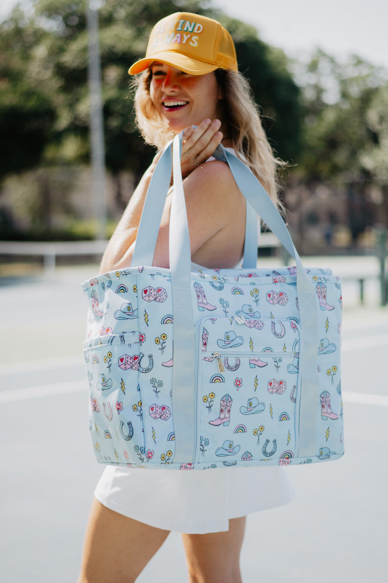 Lucky Girl Western Wholesale Oversized Foldable Tote Lucky Girl Western Wholesale Oversized Foldable Tote