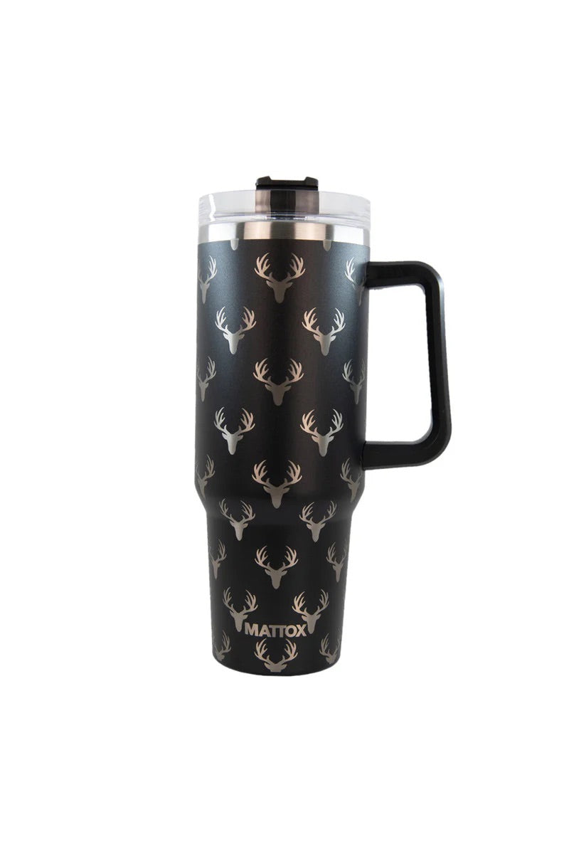Deer Print Design 40 Oz Tumbler for Men deer-print tumbler for men