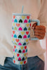 Multicolored Hearts Mint Wholesale Stainless Steel Tumbler