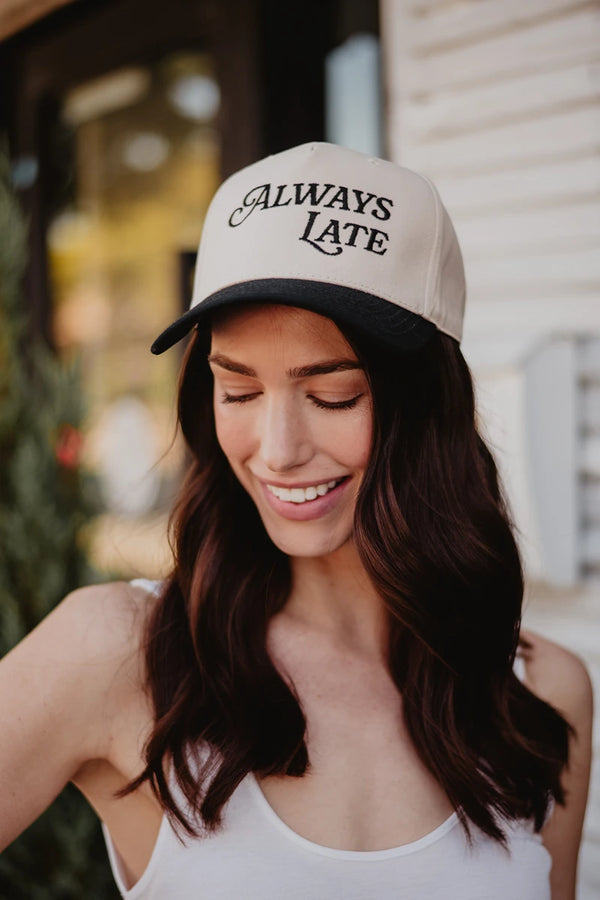 Always Late Wholesale Two-Toned Hat | Funny Trucker Hats | Katydid