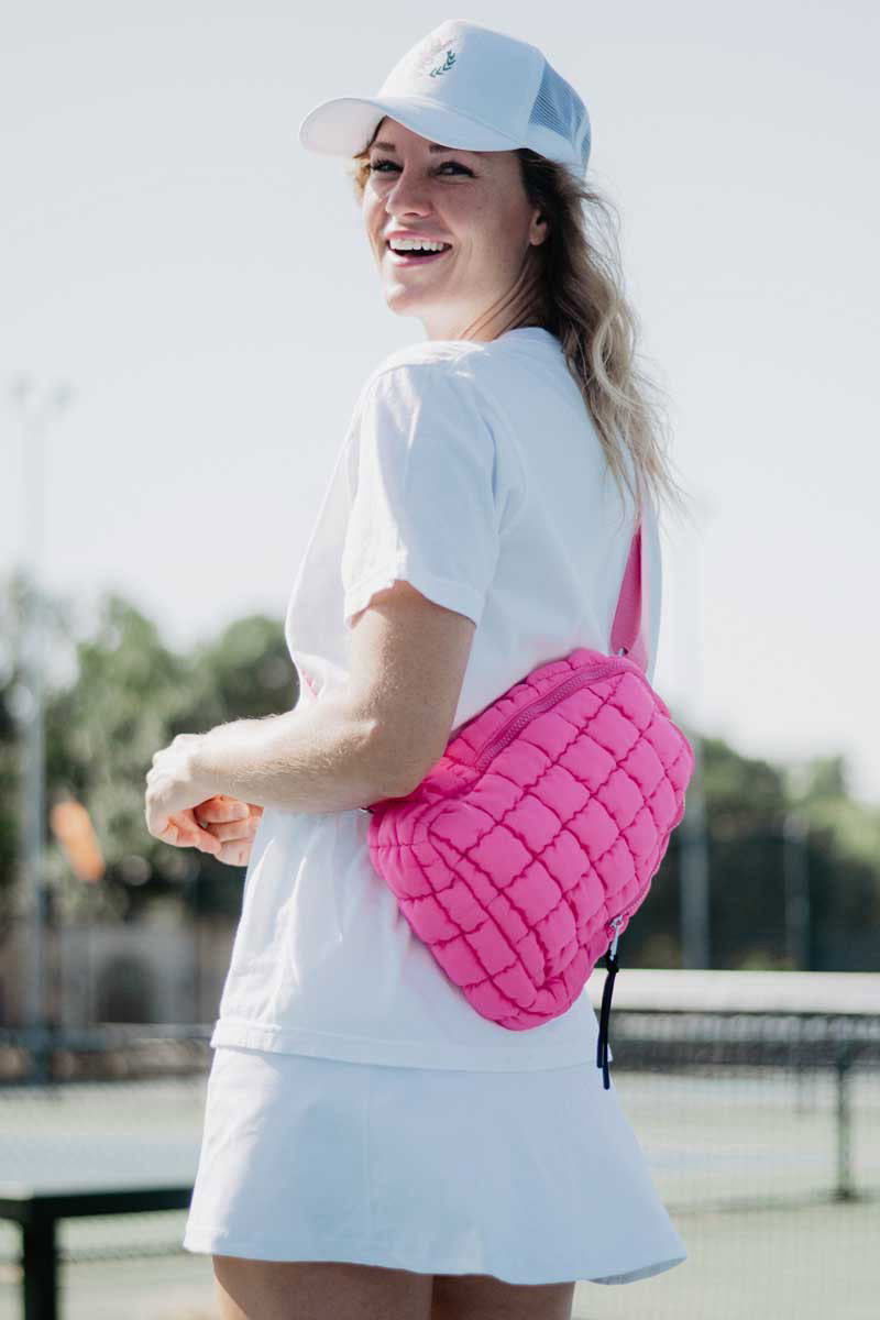 Hot Pink Wholesale Quilted Sling Bag Hot Pink Wholesale Quilted Sling Bag