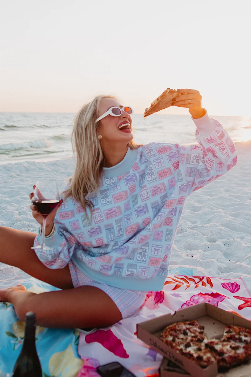 Traveling Matchbook Printed All Over Sweatshirt Traveling Matchbook Printed All Over Sweatshirt