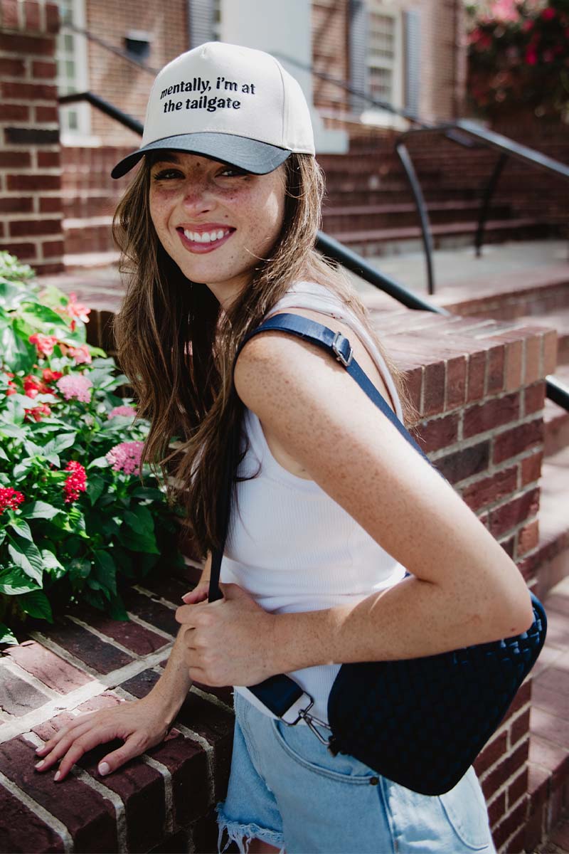 Mentally, I'm At The Tailgate Vintage Trucker Hats Wholesale Mentally, I'm At The Tailgate Vintage Trucker Hats Wholesale