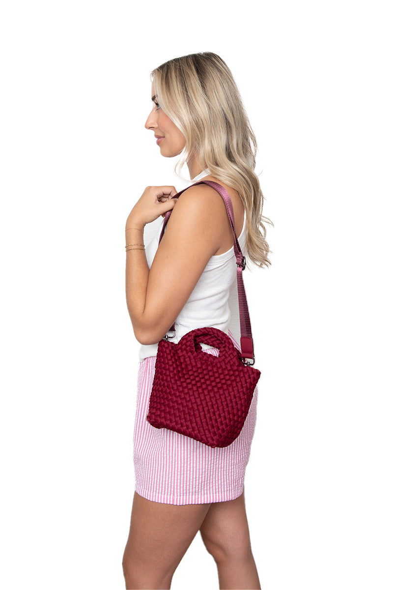 Wine Woven Wholesale Bucket Bag Crossbody Wine Woven Wholesale Bucket Bag Crossbody