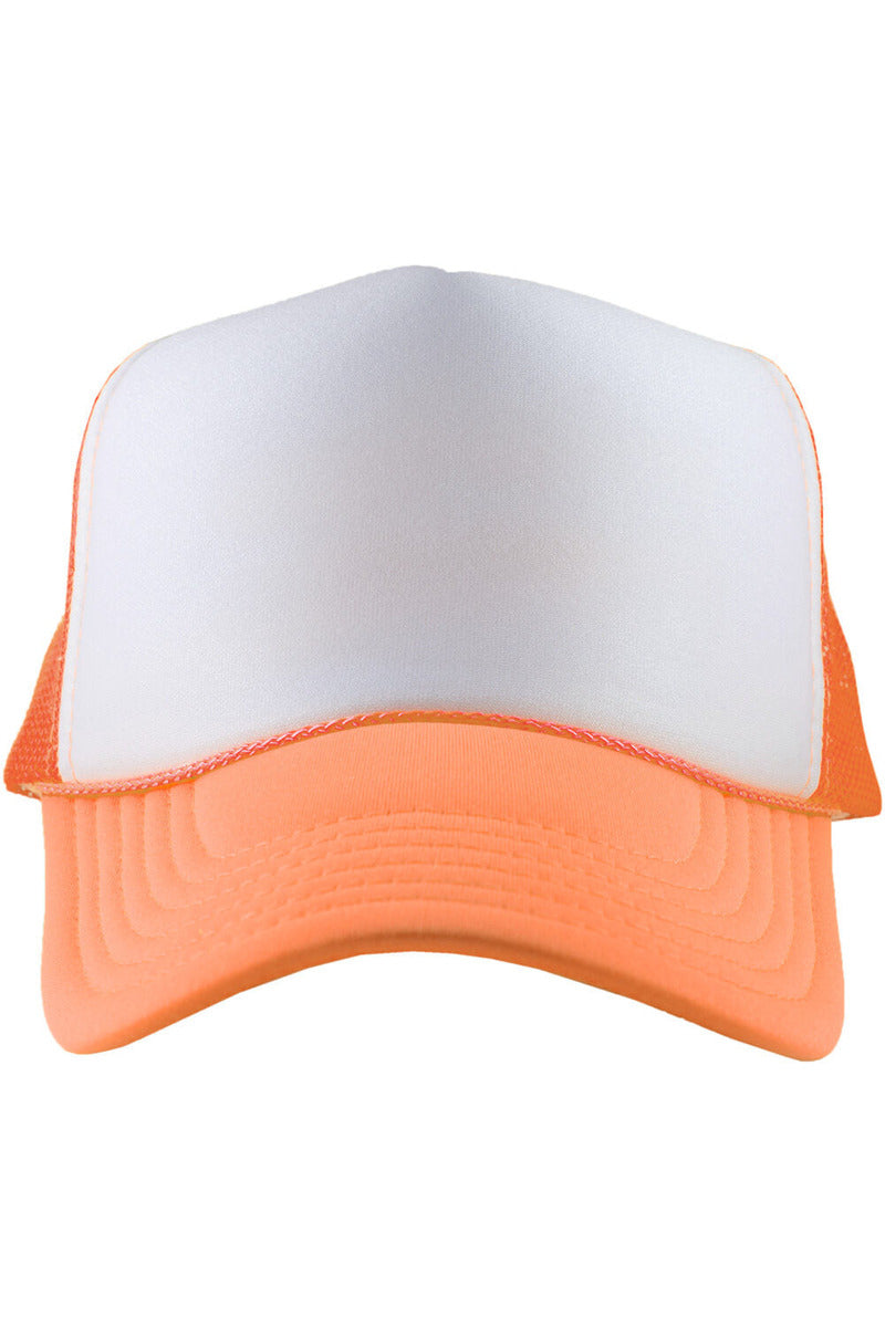 Coral and White Wholesale Foam Blank Hat Coral and White Wholesale Foam Blank Hat