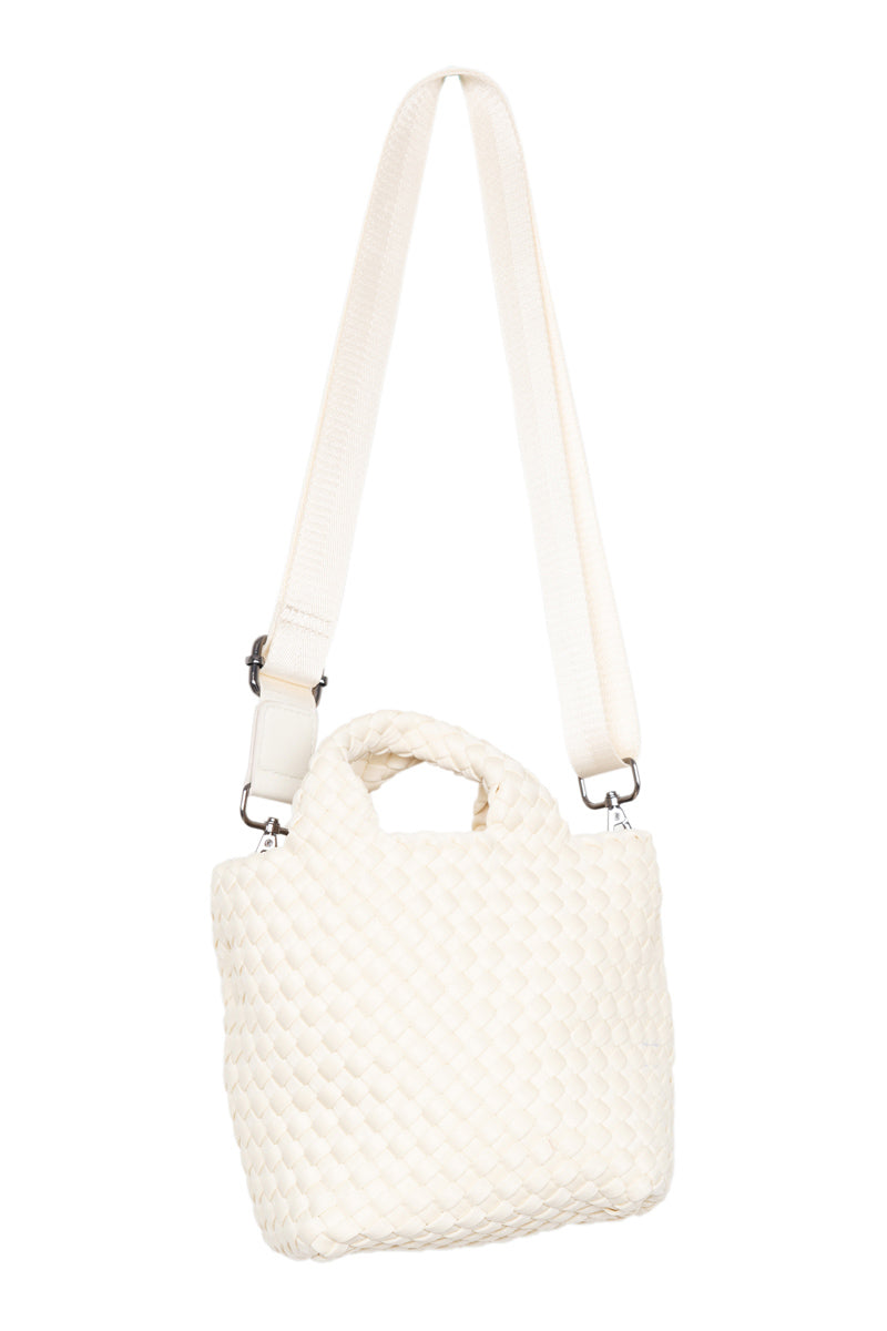 Cream Wholesale Woven Mini Bucket Bag Cream Wholesale Woven Mini Bucket Bag