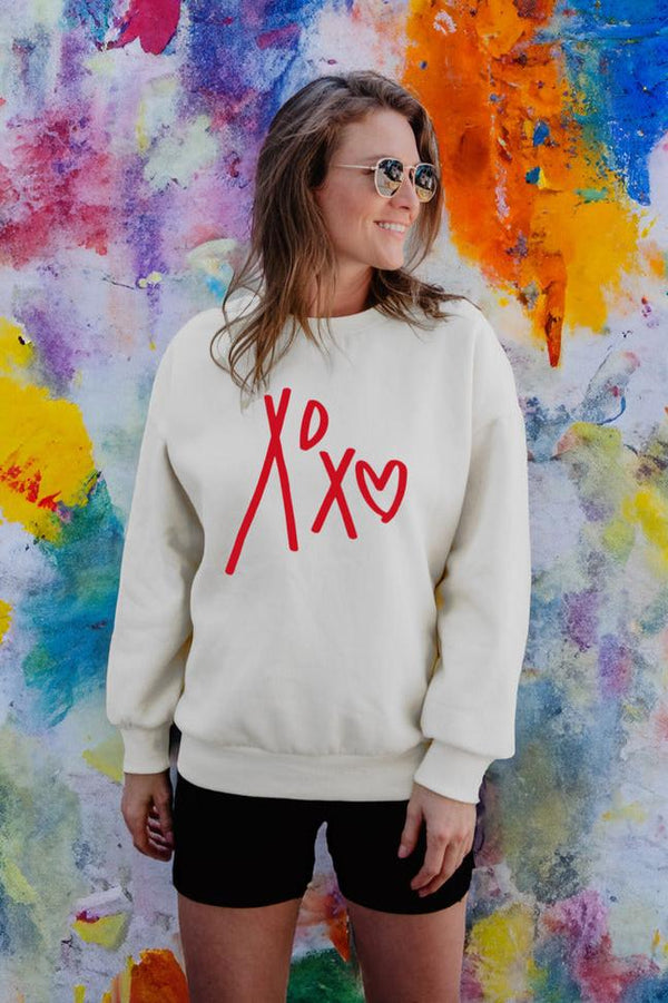 xoxo_fashion_love_ XOXO Heart Graphic Sweatshirts | Katydid Wholesale