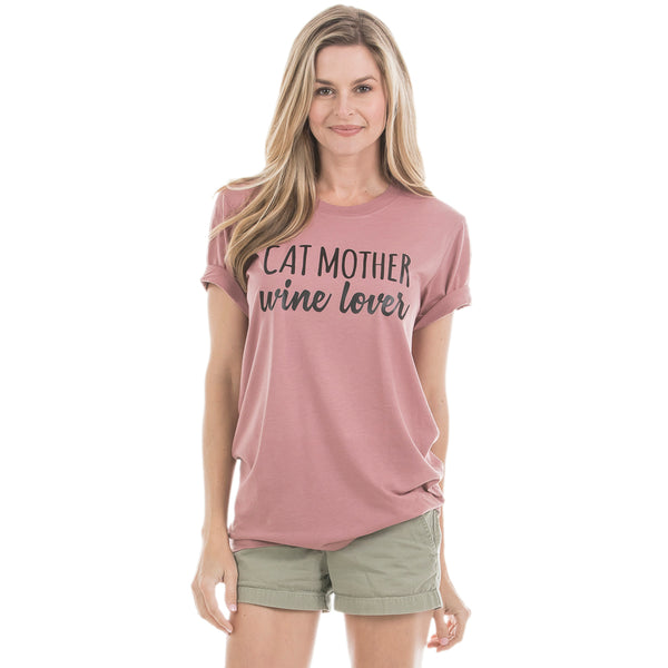 Cat Mother Wine Lover Wholesale T Shirts