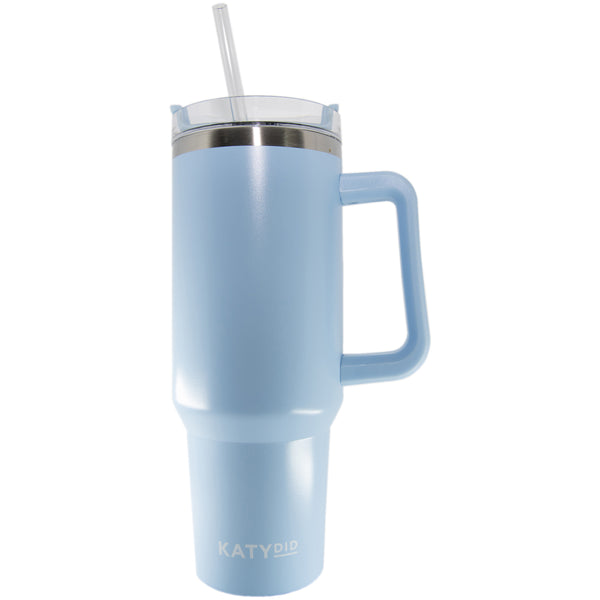 TheTumblerCo.™- 40 Oz Tumbler With Handle And Straw- LIGHT BLUE