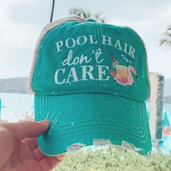 Pool Hair Don't Care (SWAN FLOAT) Wholesale Trucker Hats