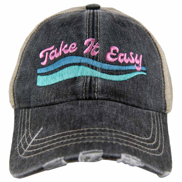Embroidered Trucker Hat Take It Easy