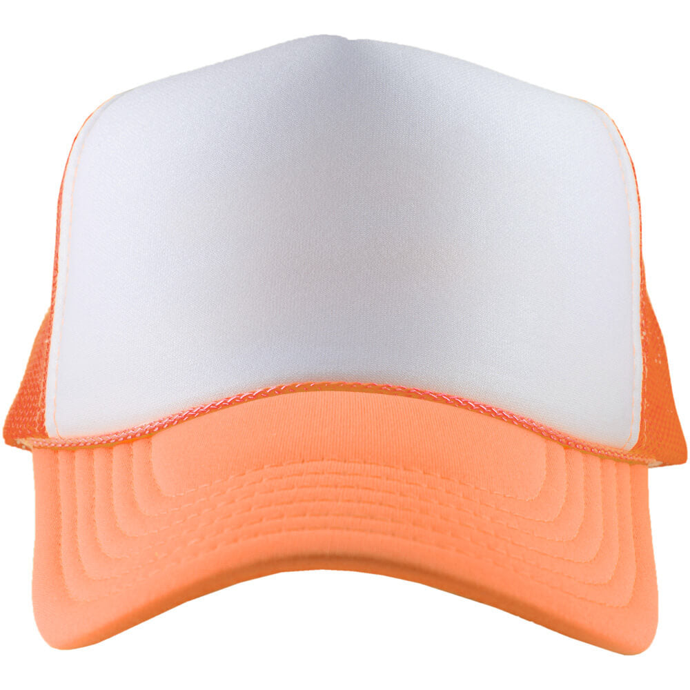 Coral and White Wholesale Foam Blank Hat